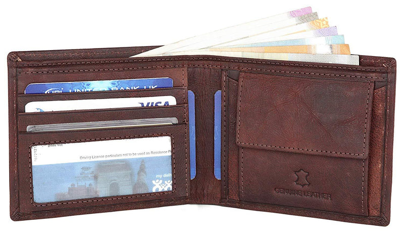Napa Hide RFID Protected Genuine High Quality Leather Wallet & Pen Combo for Men (CRACKLE) - WILDHORN