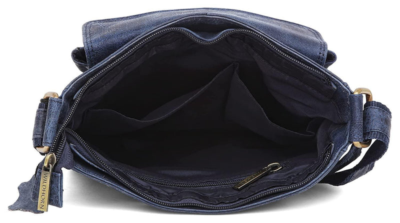 WILDHORN Leather Sling Messenger Bag for Men. DIMENTION : L-8 inch W-3 inch H-9 inch - WILDHORN