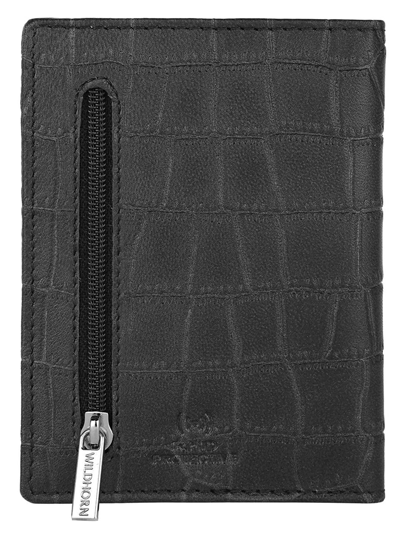 WILDHORN Top Grain Portrait Leather Wallet for Men | C-Clip Detachable Card Case I Credit & Debit Card Holder I RFID Blocking | Extra Capacity | Ultra Strong Stitching | | Gift for Him - WILDHORN