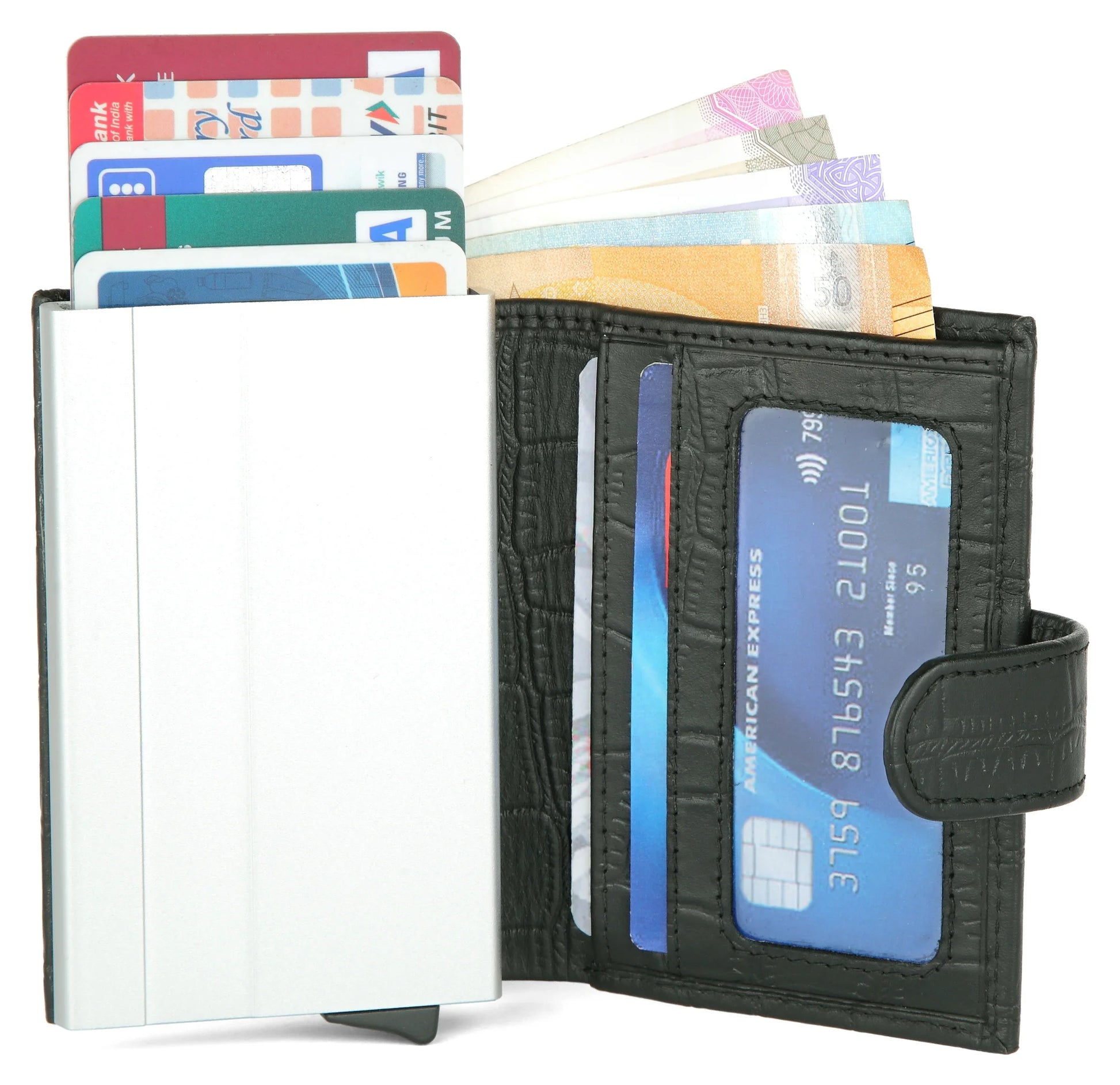 WildHorn® RFID Protected Unisex Genuine Leather Card Holder - WILDHORN