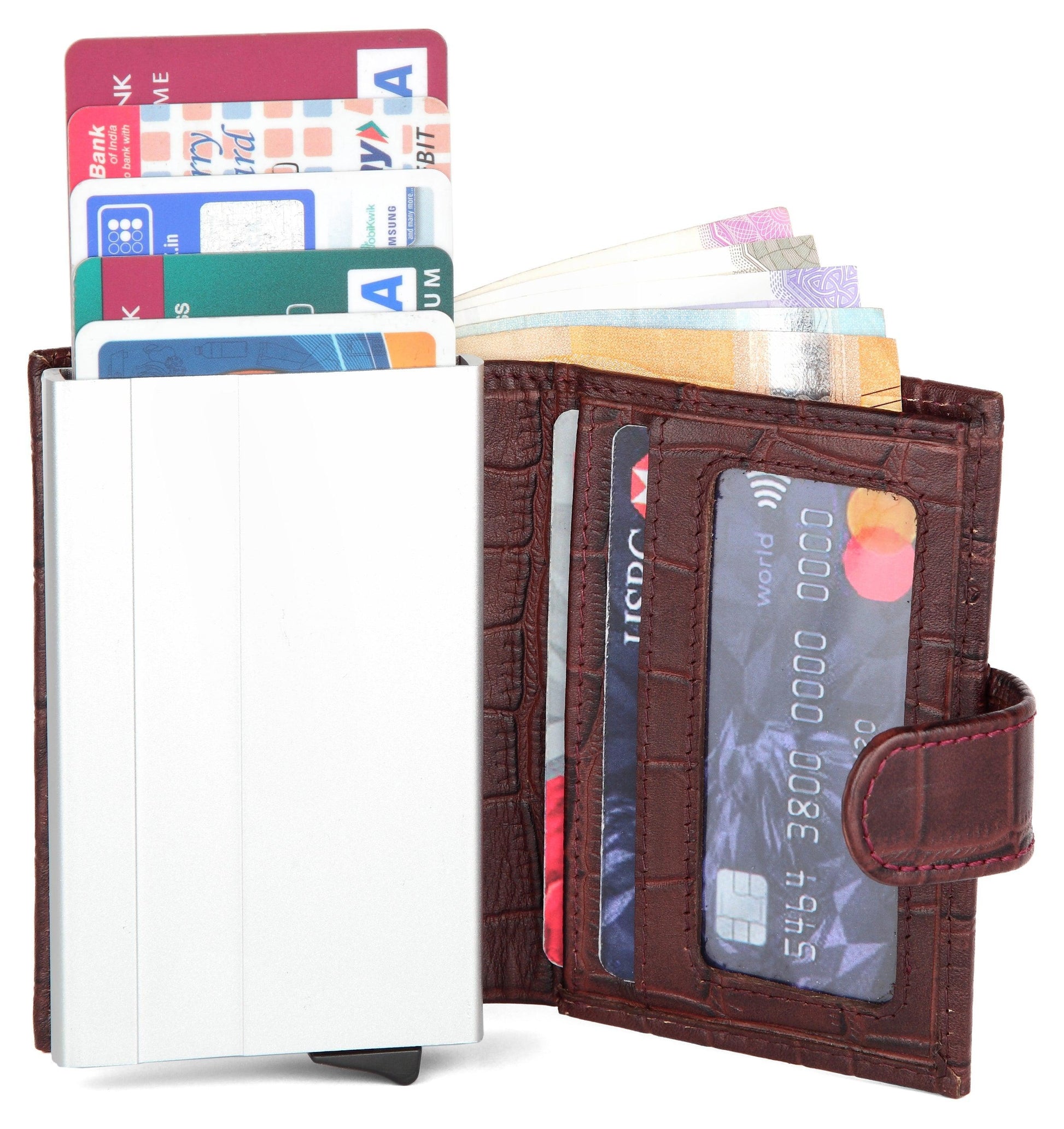 WildHorn® RFID Protected Unisex Genuine Leather Card Holder - WILDHORN