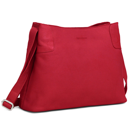 WILDHORN® Upper Grain Genuine Leather Ladies Shoulder Bag | Cross-body Bag | Hand Bag with Adjustable Strap for Girls & Women - WILDHORN