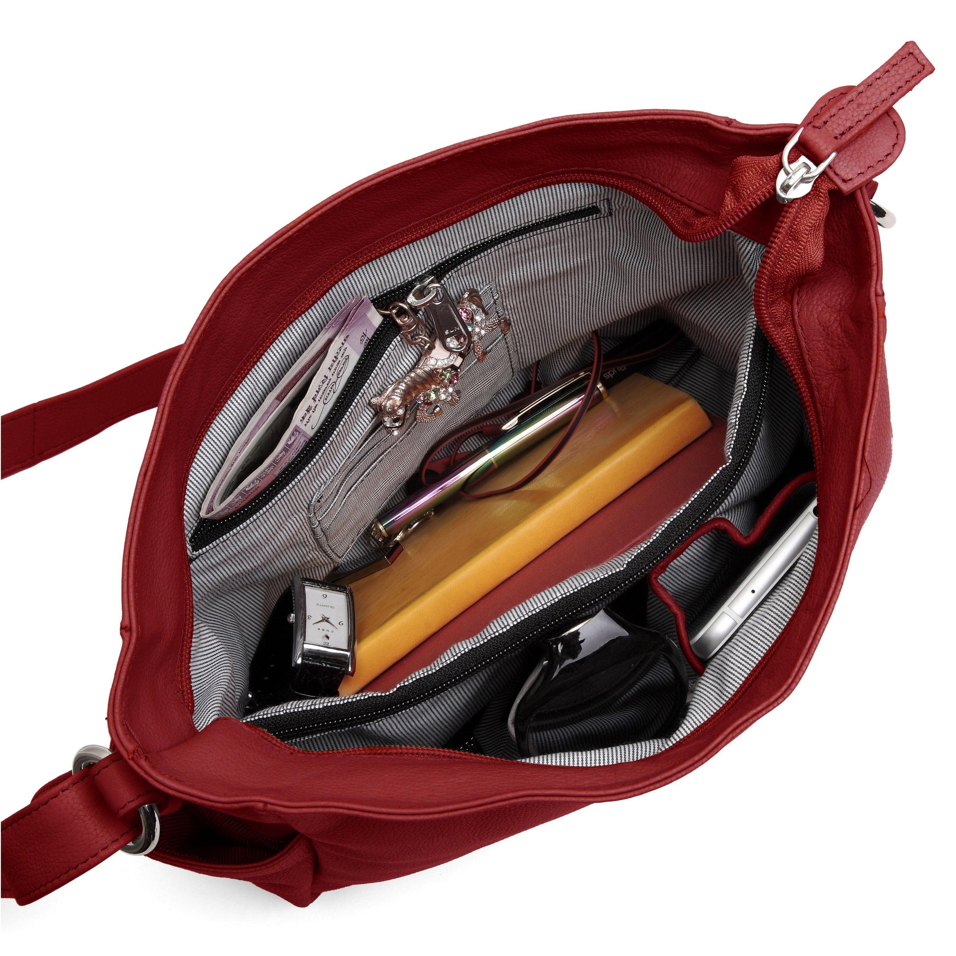WildHorn® Upper Grain Genuine Leather Ladies Tote Bag | Shoulder Bag with Adjustable Strap for Girls & Women. - WILDHORN