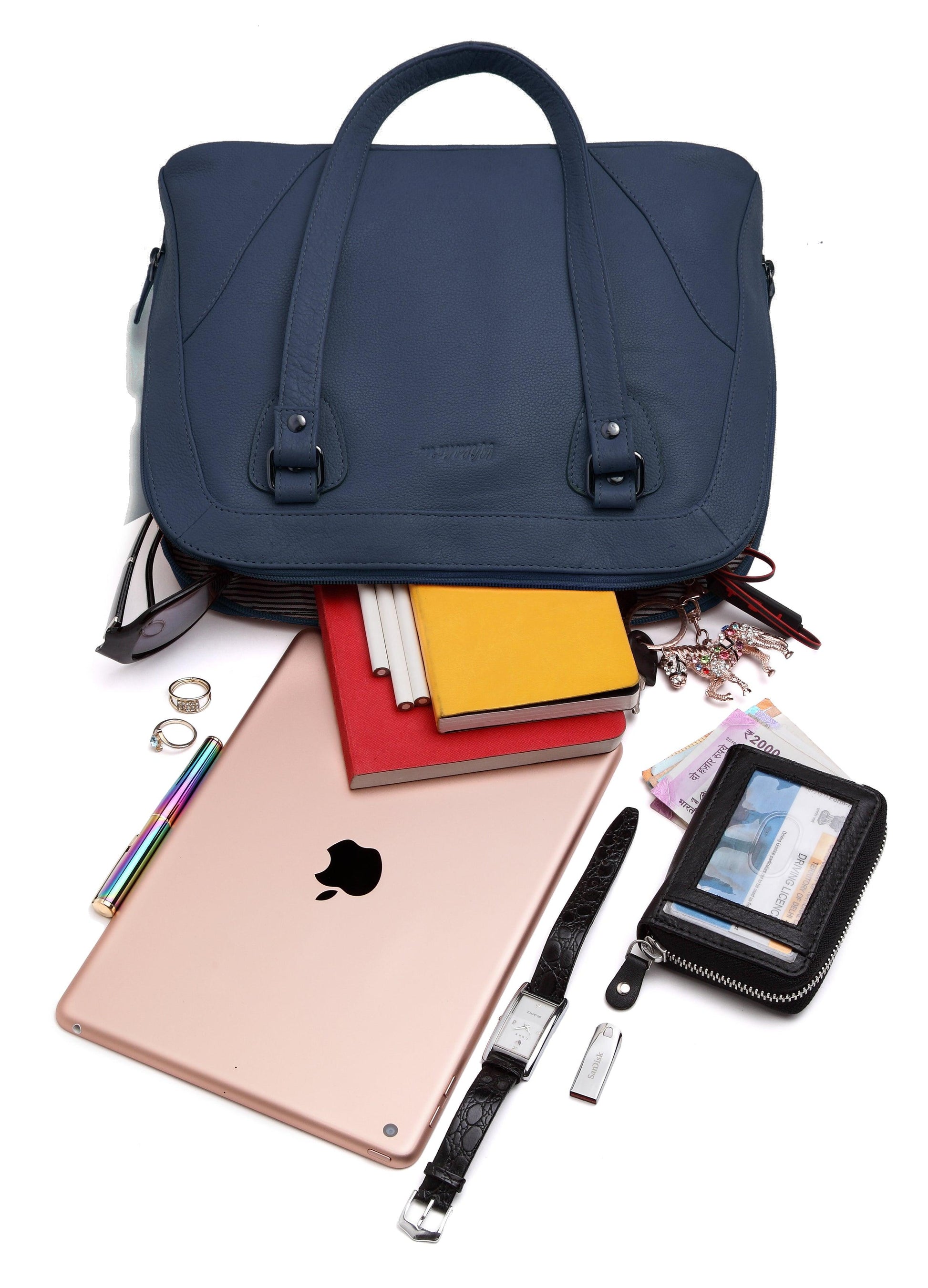 WildHorn® Upper Grain Genuine Leather Shoulder Bag for Girls & Women. - WILDHORN