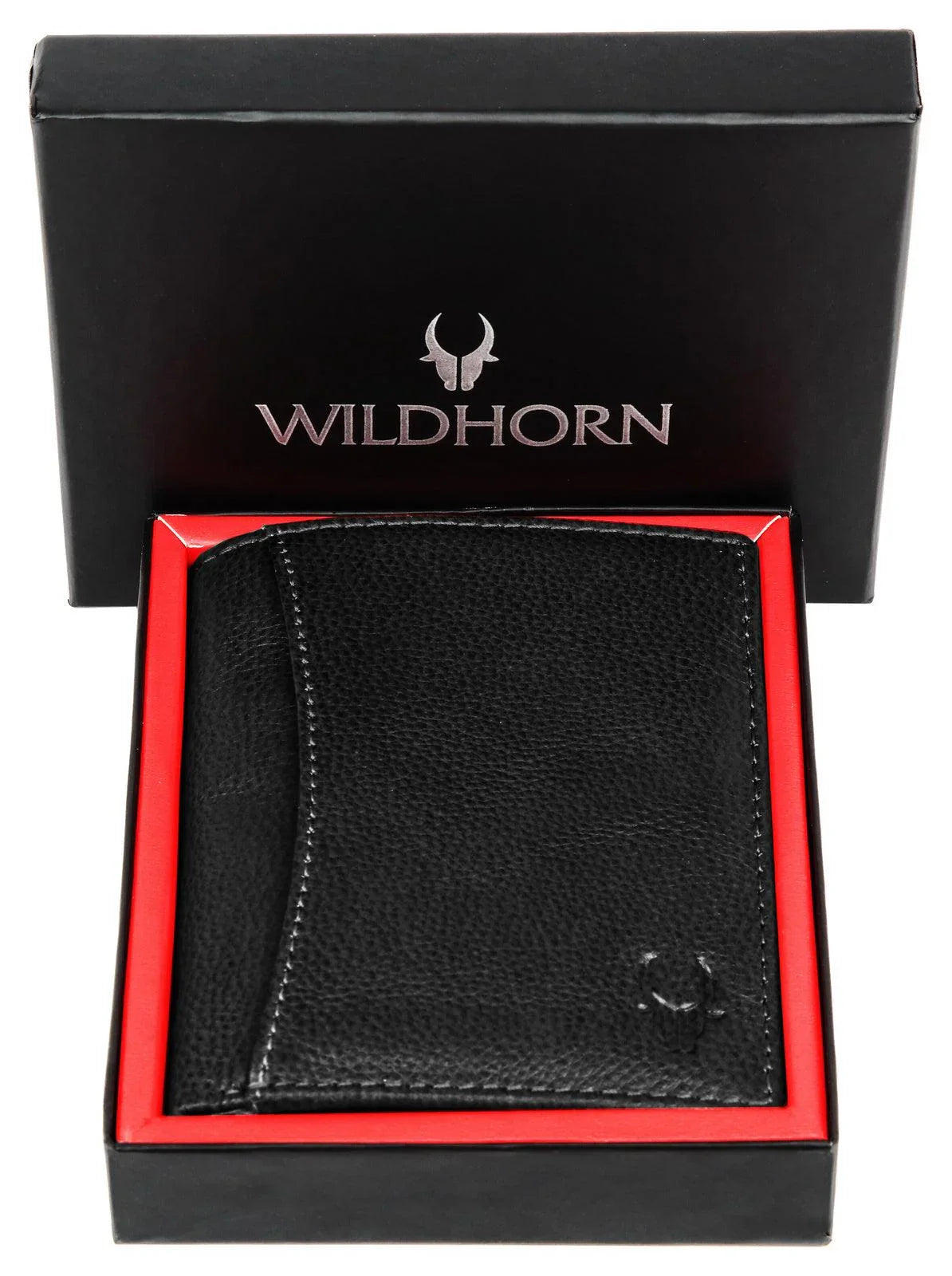 WILDHORN Top Grain Portrait Leather Wallet for Men | Ultra Strong Stitching | Handcrafted | RFID Blocking | 2 ID Slots | 11 Card Slots | Zip Compartment - WILDHORN