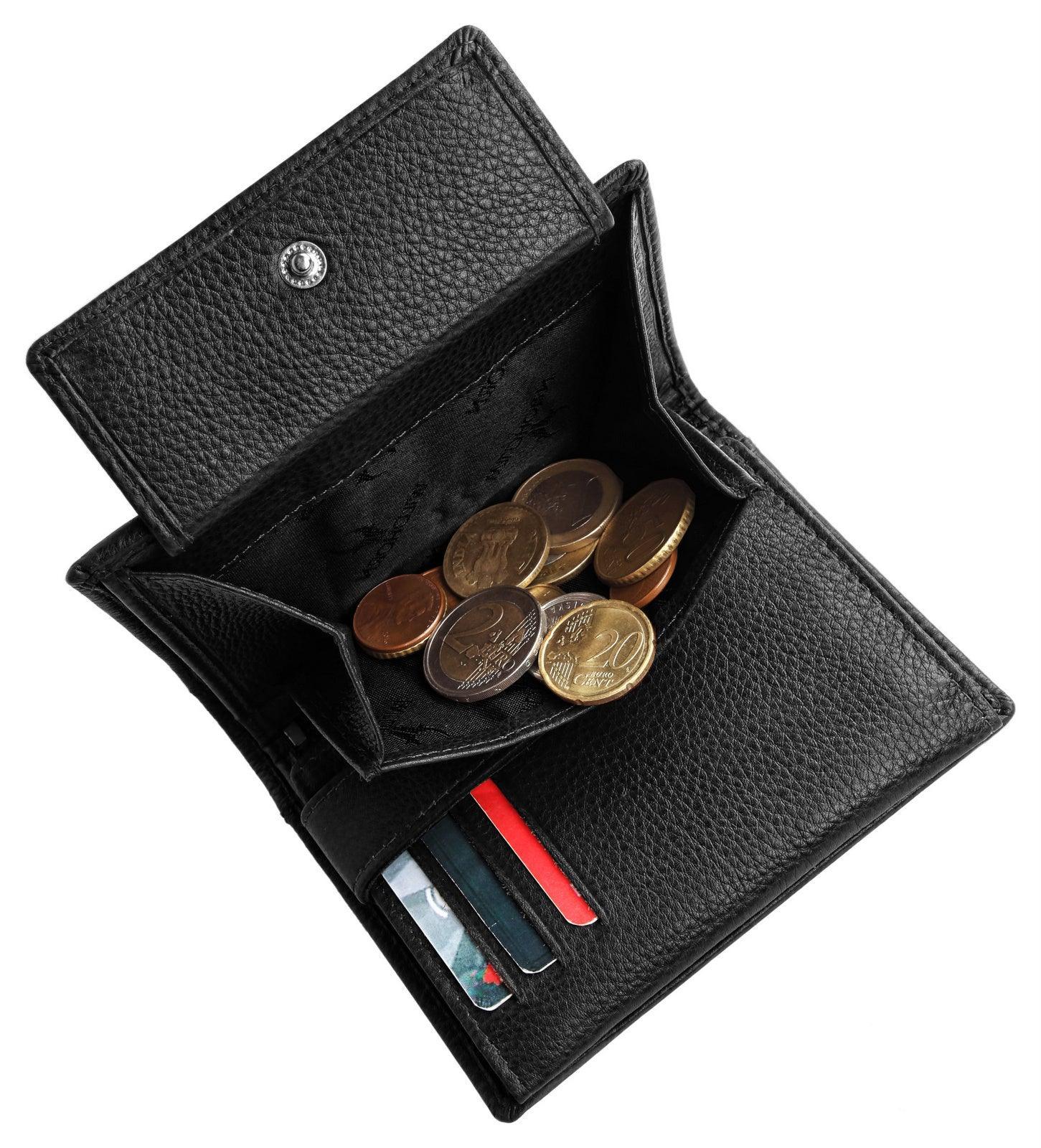 WILDHORN Top Grain Portrait Leather Wallet for Men | Ultra Strong Stitching | Handcrafted | RFID Blocking | 2 ID Slots | 11 Card Slots | Zip Compartment - WILDHORN