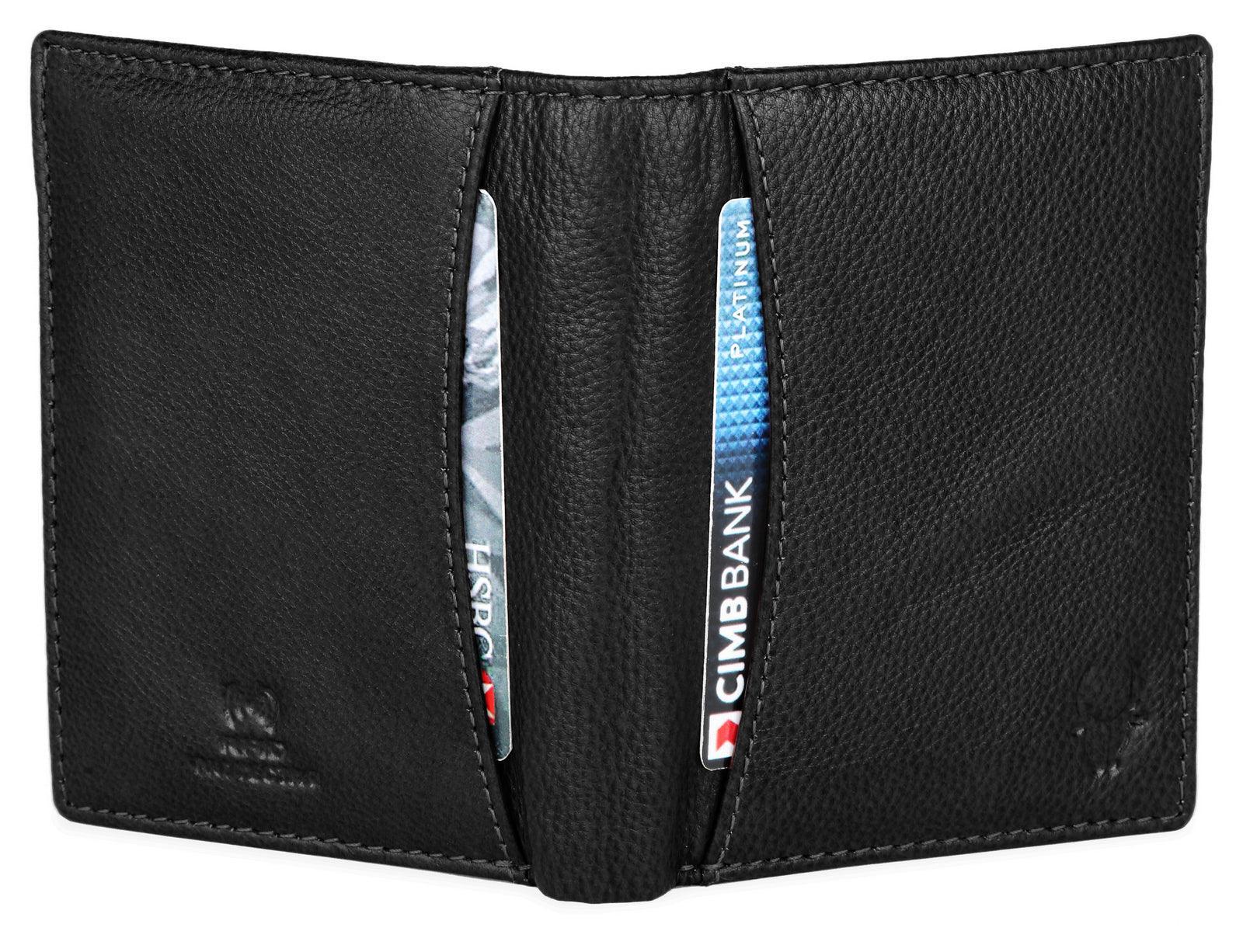 WILDHORN Top Grain Portrait Leather Wallet for Men | Ultra Strong Stitching | Handcrafted | RFID Blocking | 2 ID Slots | 11 Card Slots | Zip Compartment - WILDHORN