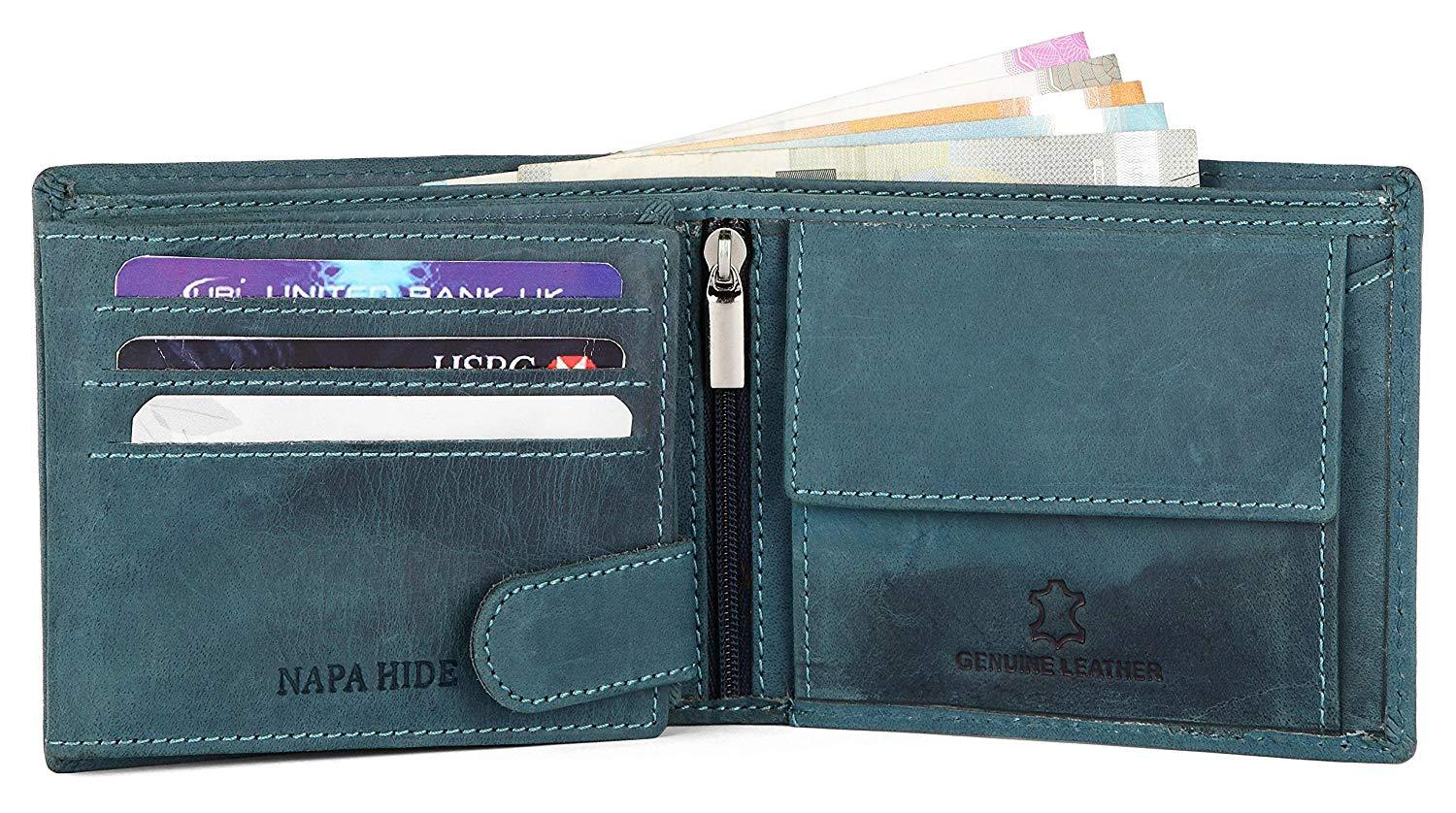 Napa Hide Blue Men's Wallet (NPH009 BLU HNTR) - WILDHORN