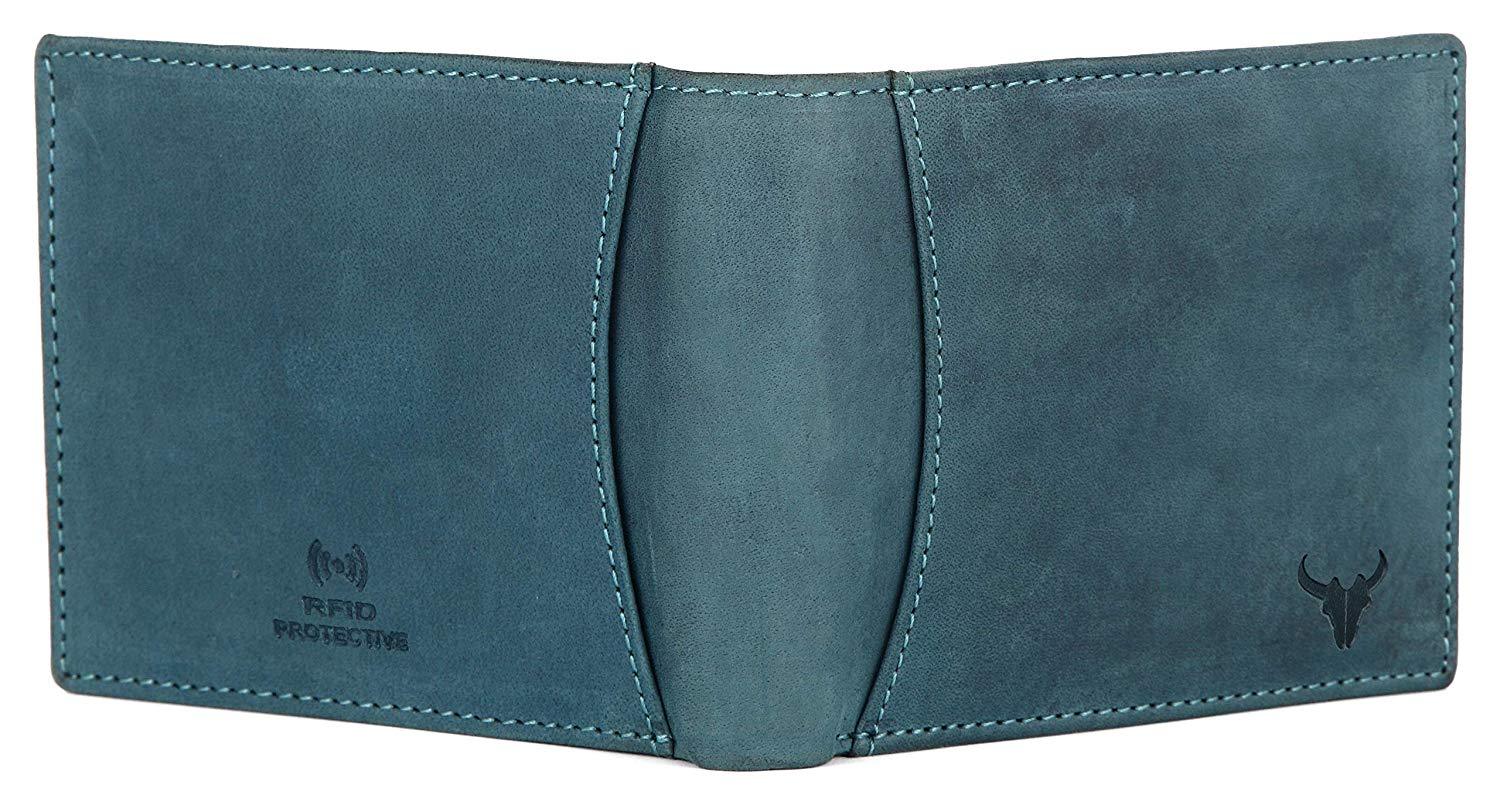 Napa Hide Blue Men's Wallet (NPH009 BLU HNTR) - WILDHORN
