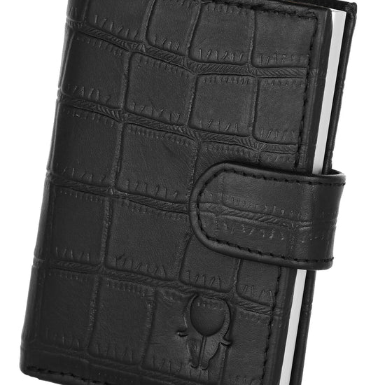 WildHorn® RFID Protected Unisex Genuine Leather Card Holder - WILDHORN
