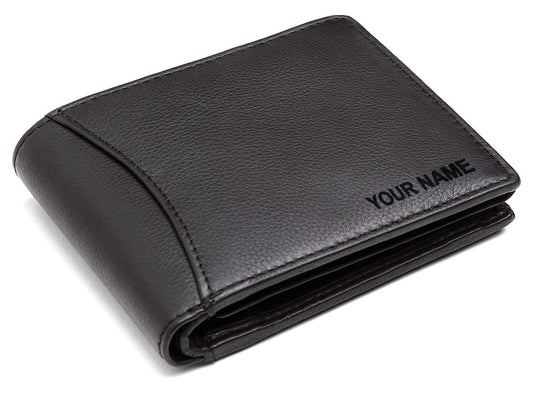 WildHorn® RFID Protected Custom Engraved Personalized High Quality Mens Leather Wallet for Gifting - WILDHORN