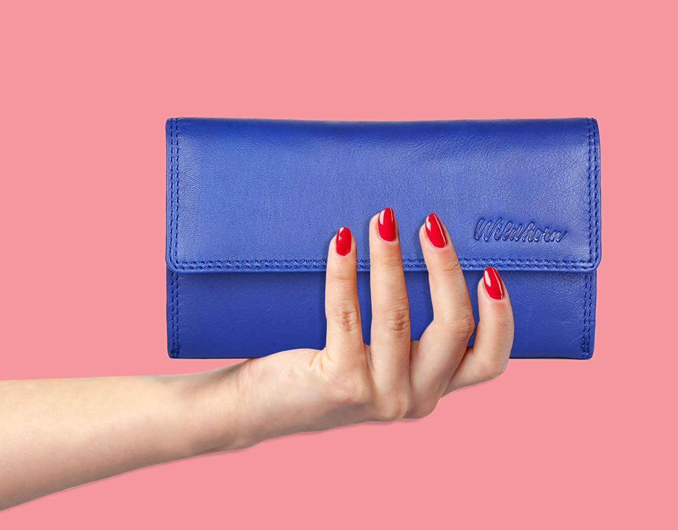 WildHorn Emily RFID PROTECTED Genuine Leather Wallet for Women stylish|Purse for Women/Girls - WILDHORN