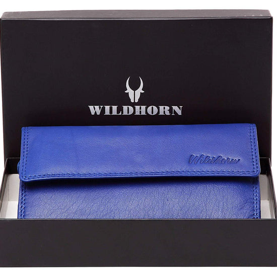 WildHorn Emily RFID PROTECTED Genuine Leather Wallet for Women stylish|Purse for Women/Girls - WILDHORN
