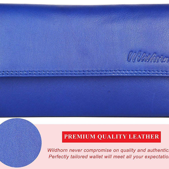 WildHorn Emily RFID PROTECTED Genuine Leather Wallet for Women stylish|Purse for Women/Girls - WILDHORN