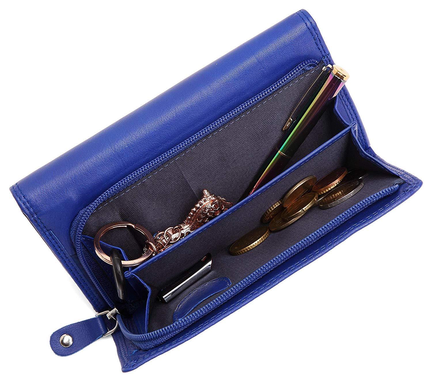 WildHorn Emily RFID PROTECTED Genuine Leather Wallet for Women stylish|Purse for Women/Girls - WILDHORN