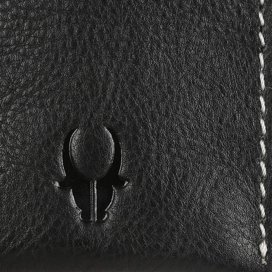WildHorn Hand Crafted Black Genuine Leather Credit Card Holder - WILDHORN
