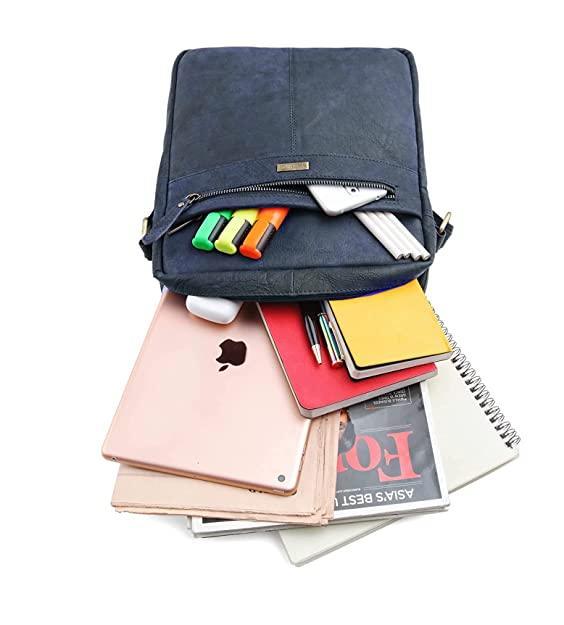 WILDHORN Leather Men's sling Bag I Messenger Bag I Zipper Crossbody Shoulder Satchel Bags for Work Business & Travel Dimension: L- 11 inch H- 12.5 inch W- 2.5 inch - WILDHORN