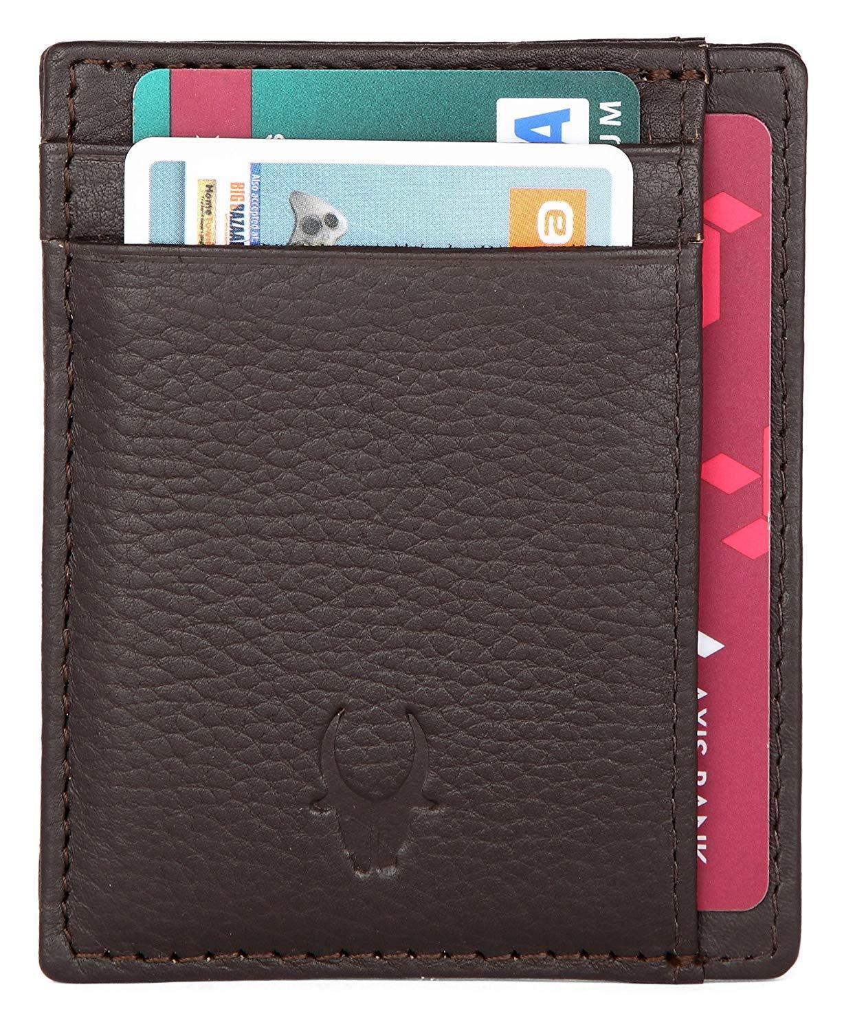 WILDHORN®Genuine Leather Card Case for Mens - WILDHORN