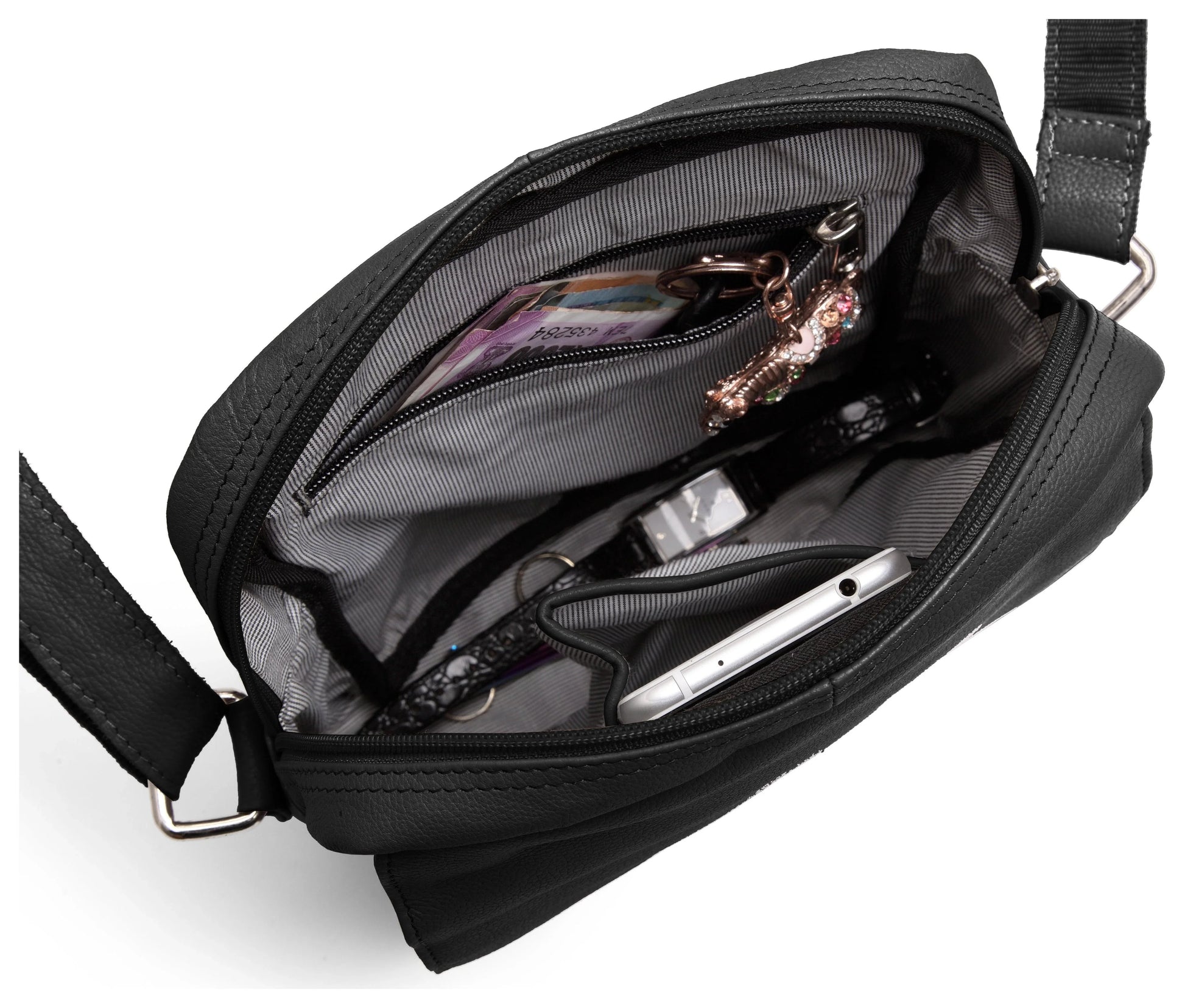 WILDHORN® Genuine Leather Ladies Sling Bag | Crossbody Bag|Shoulder Bag with Adjustable Strap for Girls & Women - WILDHORN