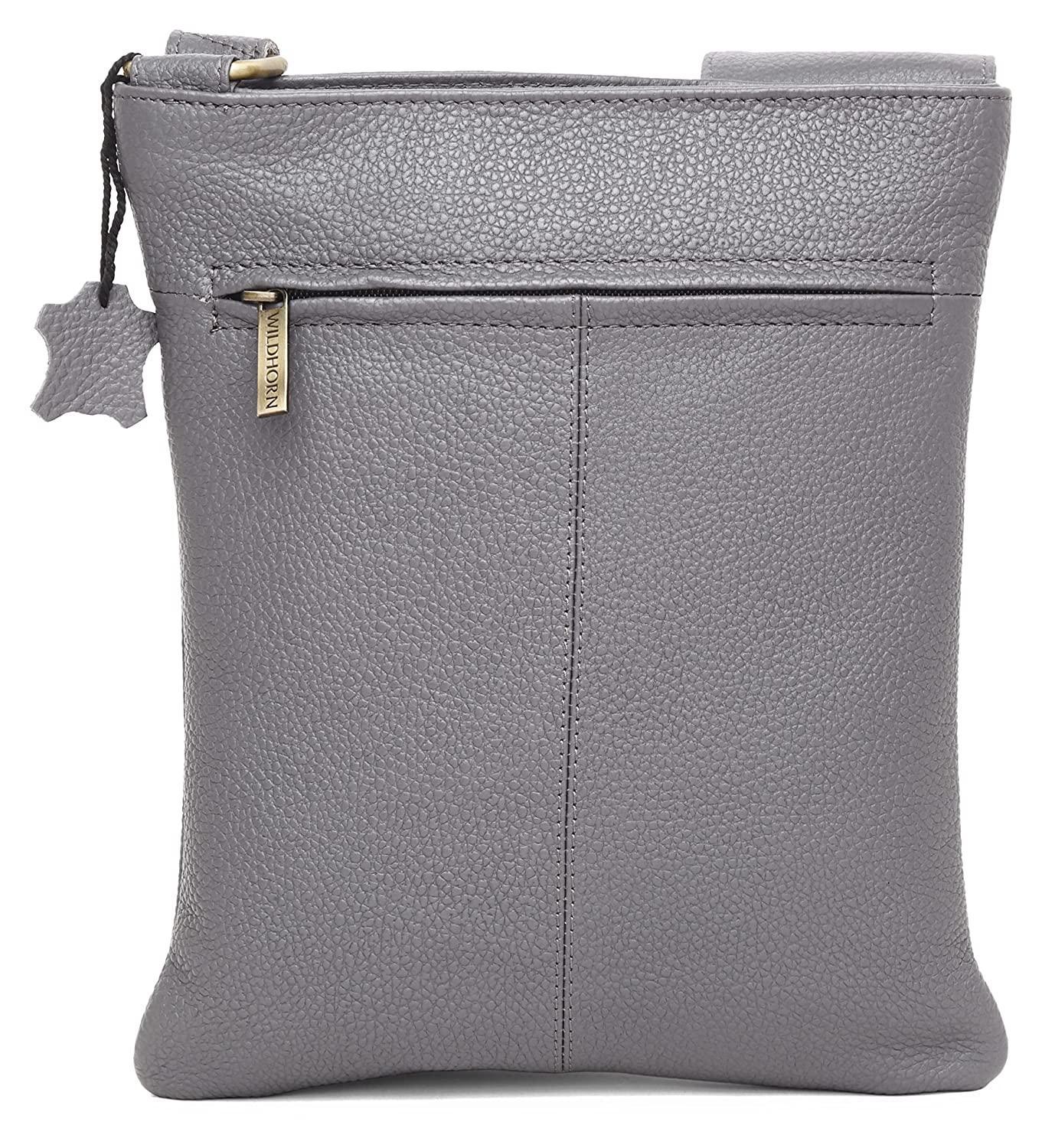 WILDHORN® Leather 8.5 inch Sling Messenger Bag for Men I Multipurpose Crossbody Bag I Travel Bag with Adjustable Strap I Utility Bag I DIMENSION : L-8.5 inch W-0.5 inch H-10.3 inch (Tan Nappa) - WILDHORN