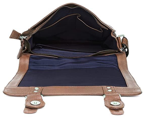 WILDHORN® Original Leather 11.5 inch Messenger Bag for Men I Multipurpose Bag I Office Bag I Travel Bag with Adjustable Strap DIMENTION : L-11.5 inch W-3 inch H-13.5 inch - WILDHORN