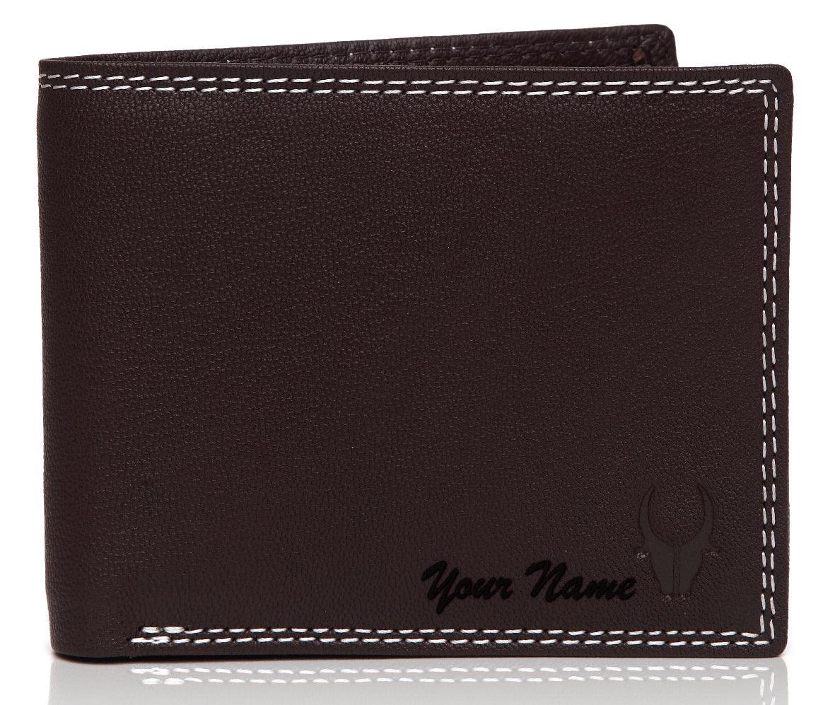 WildHorn® RFID Protected Custom Engraved Personalized High Quality Mens Leather Wallet for Gifting - WILDHORN