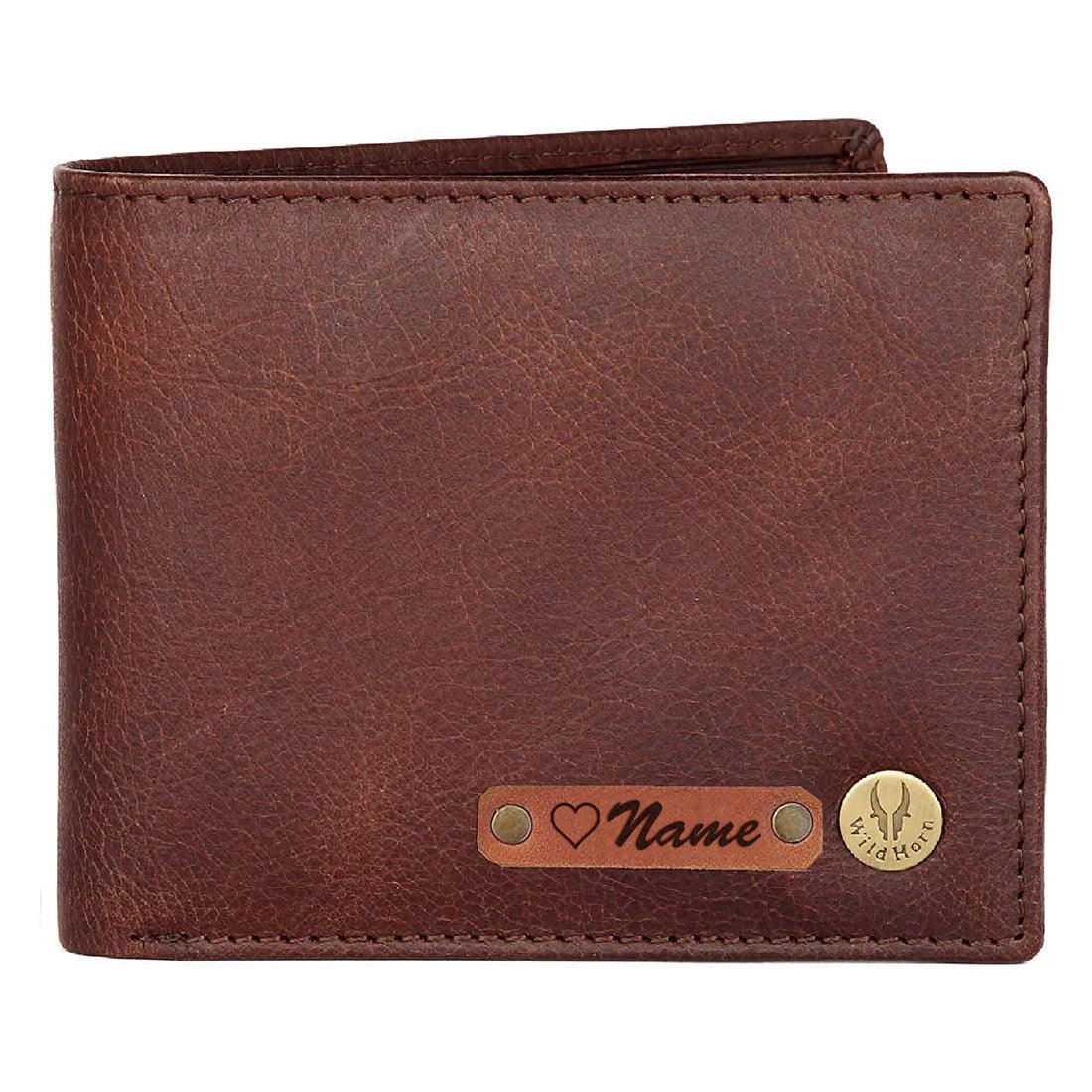 WILDHORN® RFID Protected Customizable Wallet for Gifting | Engrave with Your Name,Company Name or Initials - WILDHORN