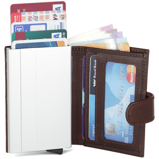 WildHorn® RFID Protected Unisex Genuine Leather Card Holder Crunch - WILDHORN