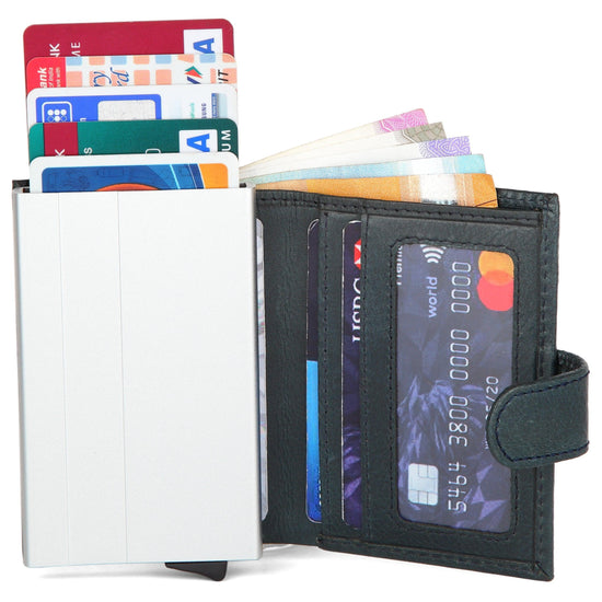 WildHorn® RFID Protected Unisex Genuine Leather Card Holder Crunch - WILDHORN