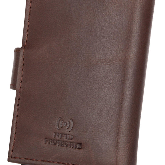 WildHorn® RFID Protected Unisex Genuine Leather Card Holder Crunch - WILDHORN