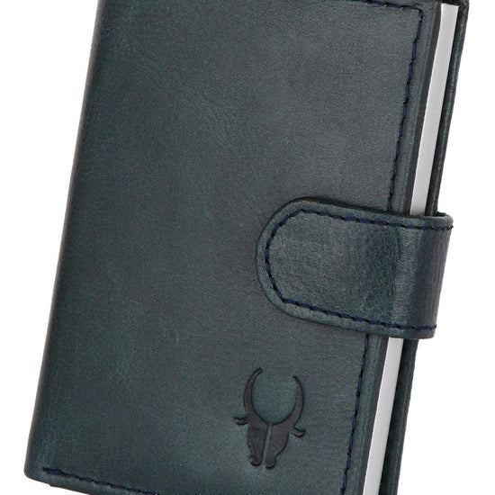 WildHorn® RFID Protected Unisex Genuine Leather Card Holder Crunch - WILDHORN