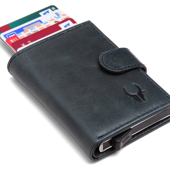 WildHorn® RFID Protected Unisex Genuine Leather Card Holder Crunch - WILDHORN