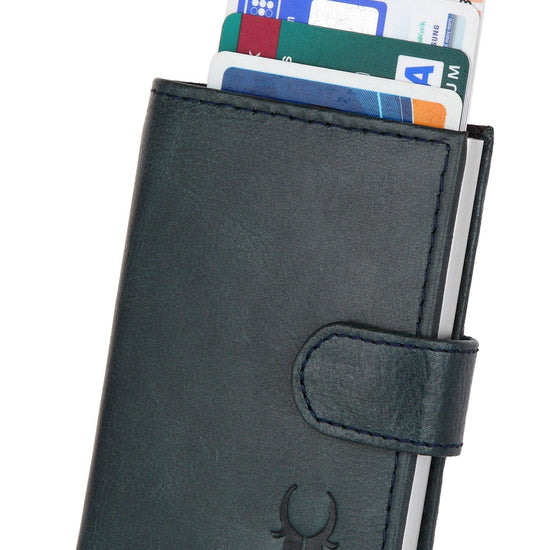 WildHorn® RFID Protected Unisex Genuine Leather Card Holder Crunch - WILDHORN