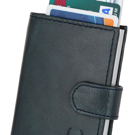 WildHorn® RFID Protected Unisex Genuine Leather Card Holder Crunch - WILDHORN