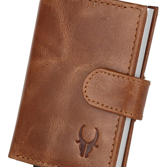 WildHorn® RFID Protected Unisex Genuine Leather Card Holder Crunch - WILDHORN