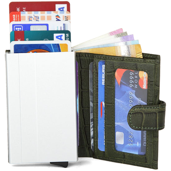 WildHorn® RFID Protected Unisex Genuine Leather Card Holder - WILDHORN