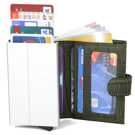 WildHorn® RFID Protected Unisex Genuine Leather Card Holder - WILDHORN