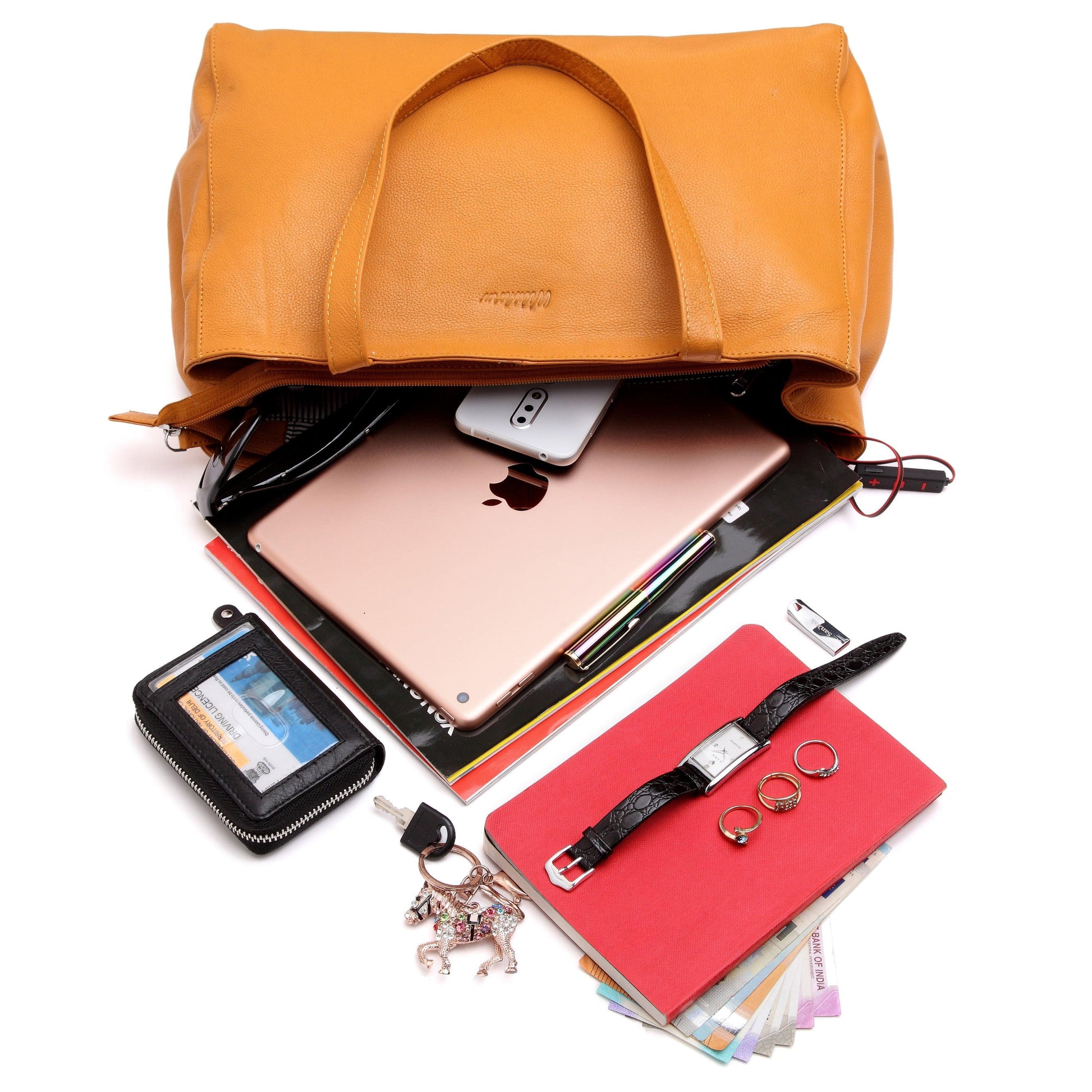 WildHorn® Upper Grain Genuine Leather Ladies Shoulder Bag| Shopping Bag for Girls & Women - WILDHORN