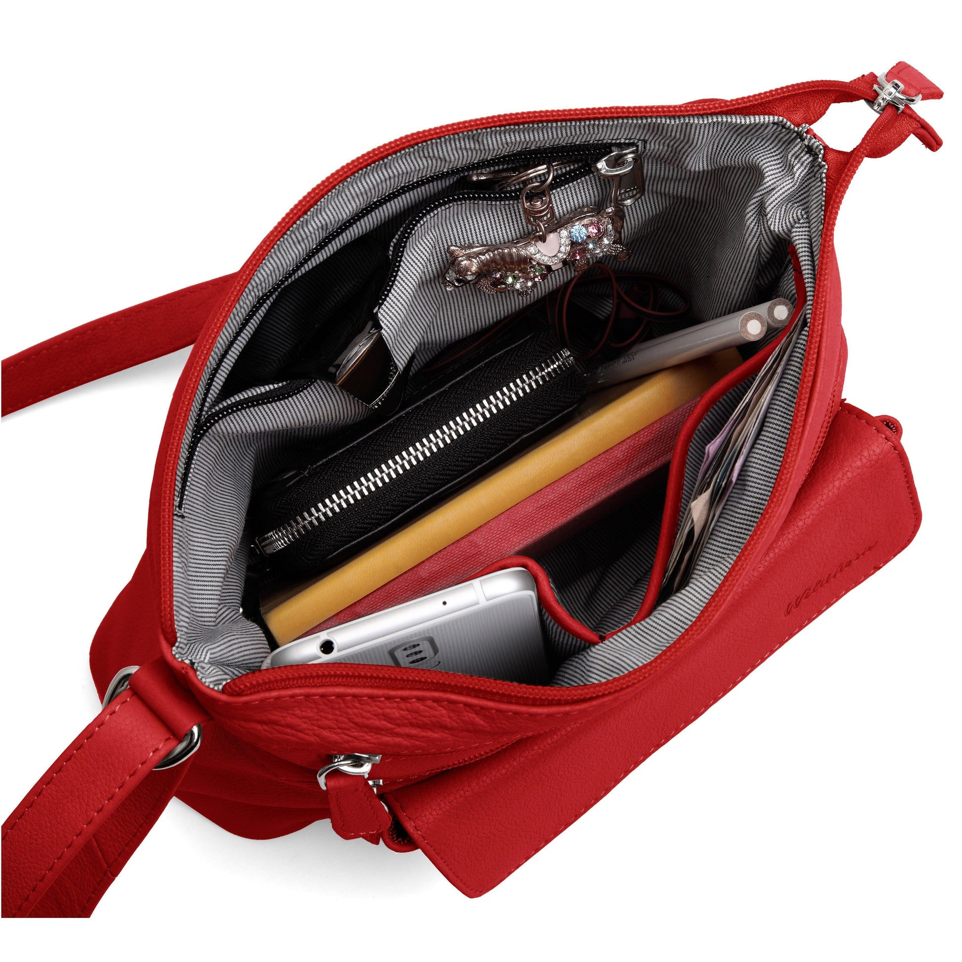WILDHORN® Upper Grain Genuine Leather Ladies Sling Bag | Cross-body Bag | Hand Bag | Shoulder Bag with Adjustable Strap for Girls & Women - WILDHORN