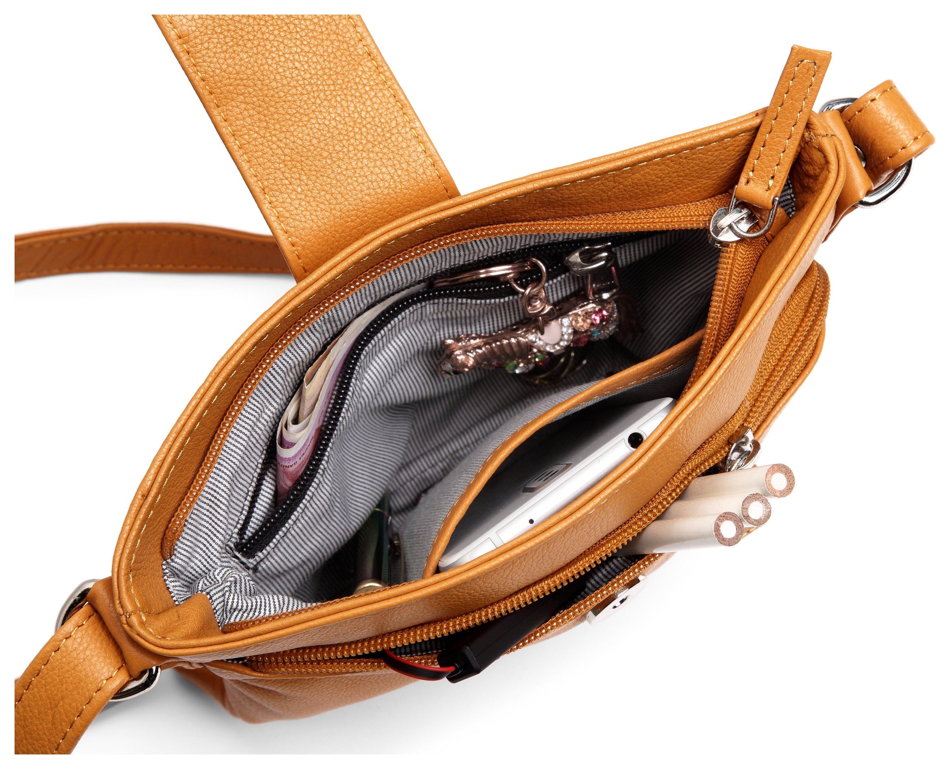 WildHorn® Upper Grain Genuine Leather Ladies Sling Bag| Crossbody Bag for Girls & Women - WILDHORN