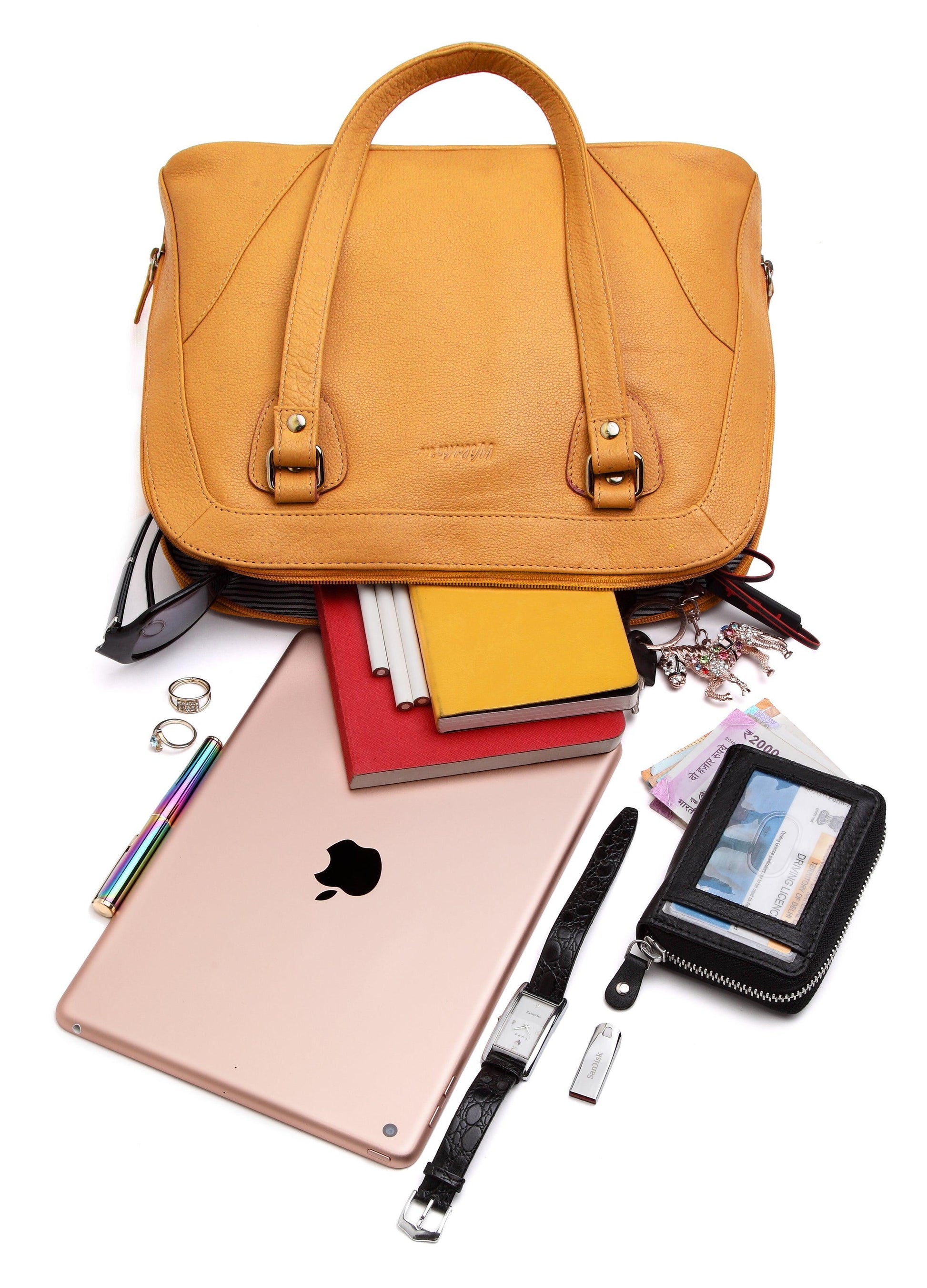 WildHorn® Upper Grain Genuine Leather Shoulder Bag for Girls & Women. - WILDHORN