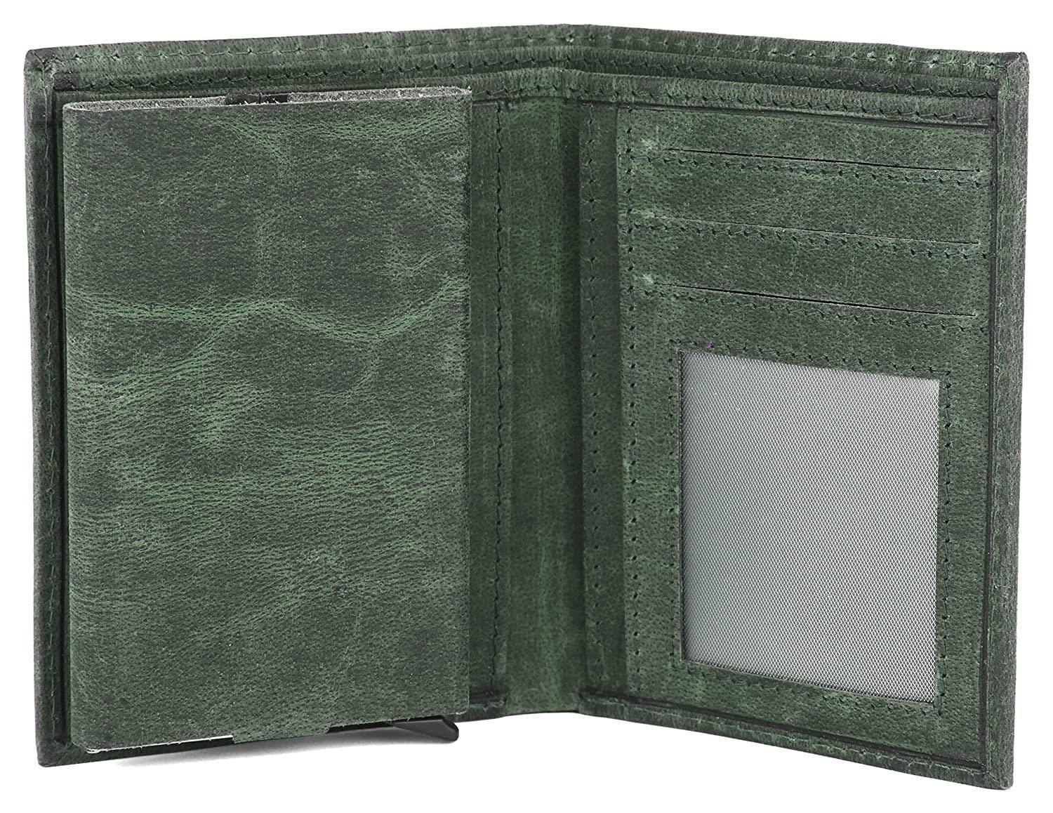 WILDHORN Top Grain Portrait Leather Wallet for Men | C-Clip Detachable Card Case I Credit & Debit Card Holder I RFID Blocking | Extra Capacity | Ultra Strong Stitching | | Gift for Him - WILDHORN