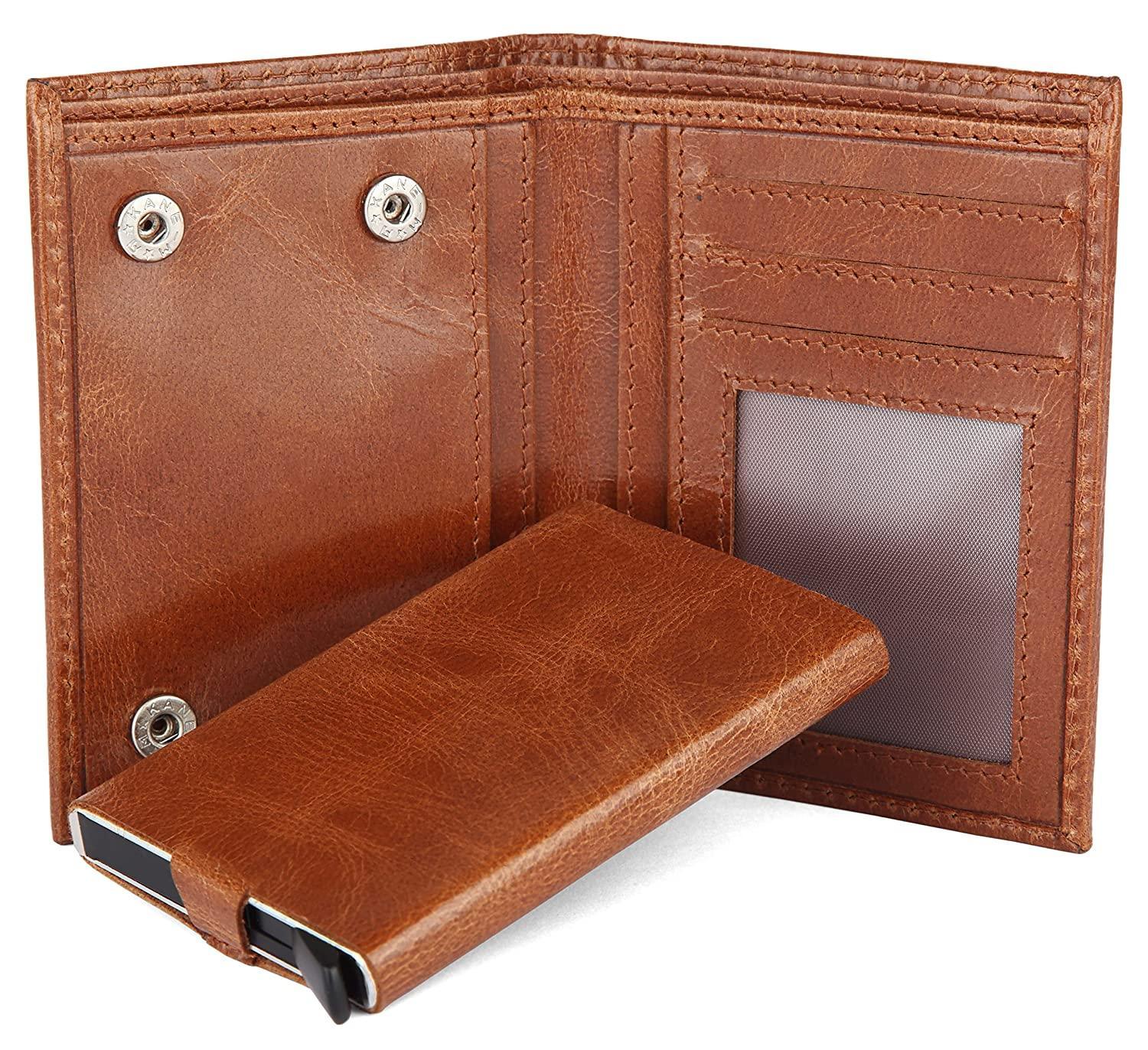 WILDHORN Top Grain Portrait Leather Wallet for Men | C-Clip Detachable Card Case I Credit & Debit Card Holder I RFID Blocking | Extra Capacity | Ultra Strong Stitching | | Gift for Him - WILDHORN