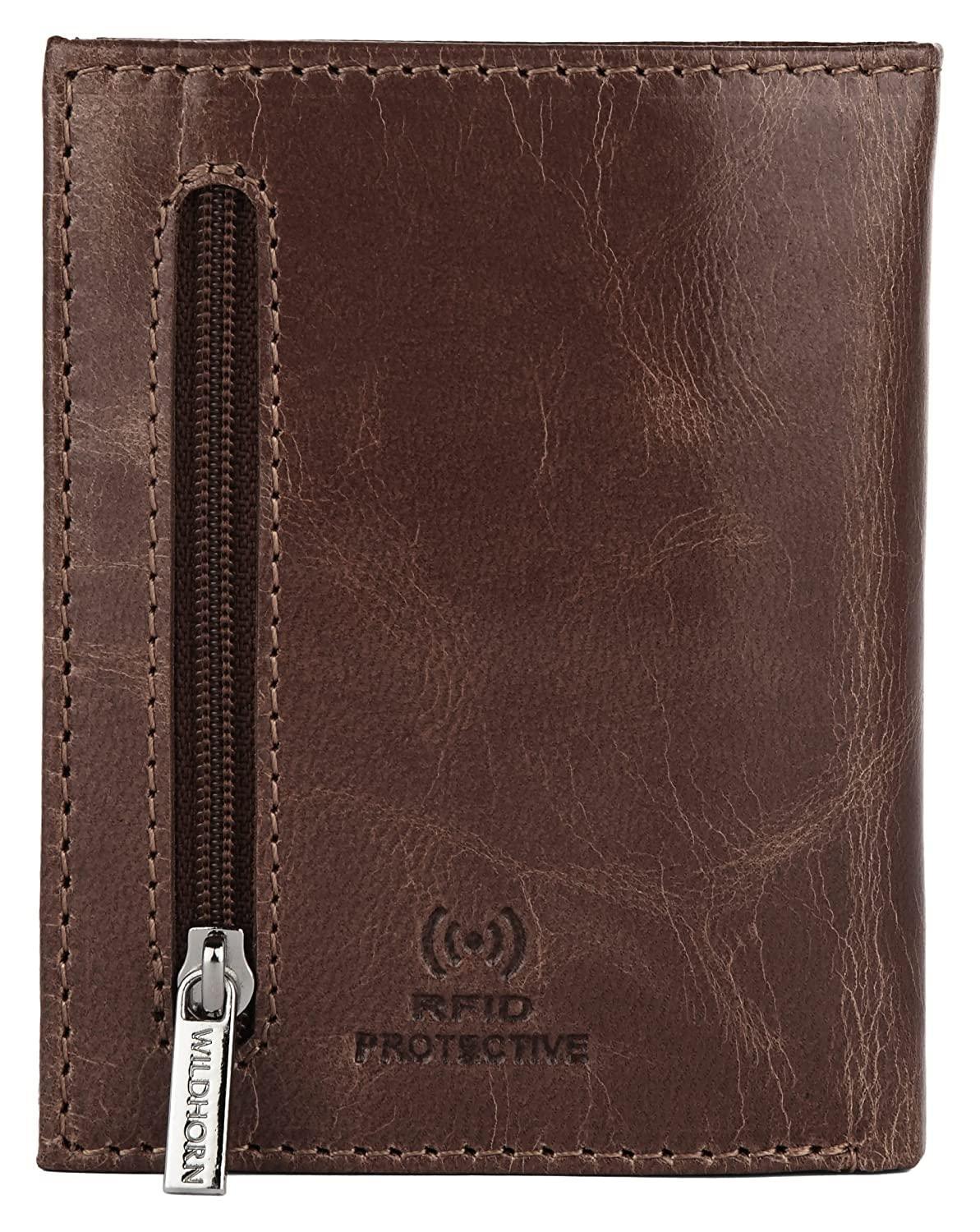 WILDHORN Top Grain Portrait Leather Wallet for Men | C-Clip Detachable Card Case I Credit & Debit Card Holder I RFID Blocking | Extra Capacity | Ultra Strong Stitching | | Gift for Him - WILDHORN