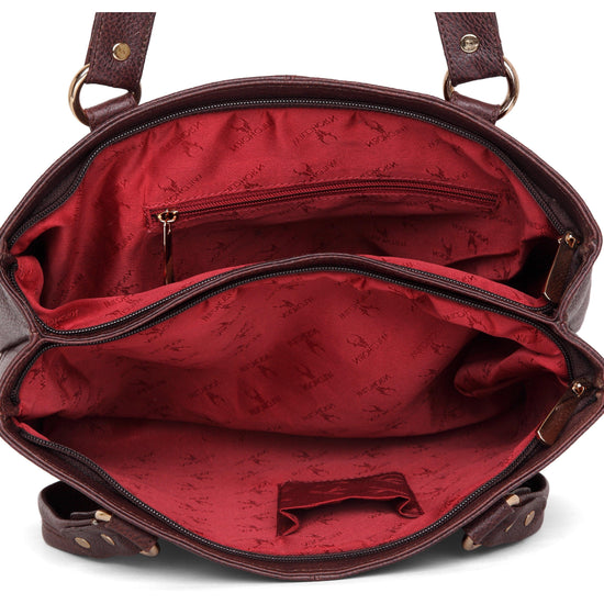 WILDHORN Upper Grain Genuine Leather Ladies Shoulder Bag | Hand Bag | Shopping Bag for Girls & Women. - WILDHORN