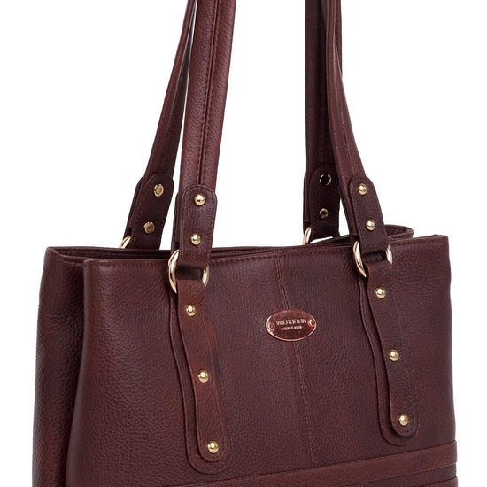WILDHORN Upper Grain Genuine Leather Ladies Shoulder Bag | Hand Bag | Shopping Bag for Girls & Women. - WILDHORN
