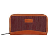 WildHorn Women's Canvas Wallet Clutch - Stylish, Spacious I Zip Around Wallet for Travel, Holds Cards, Phone, Cash