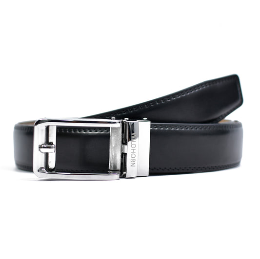 WildHorn Men's Genuine Leather Belt for Men| Premium Auto-Lock Buckle | Adjustable up to 48” | Formal & Casual Wear | Micro-Adjust Fit | With Stylish Gift Box