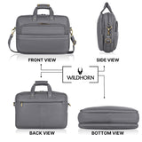 WildHorn Classic Leather 16 inch Laptop Messenger Bag for Men I Office Bags I Travel Bags I Carry Handles with Adjustable Strap