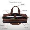 MISSOURI Leather Laptop Messenger Bag for Men
